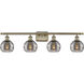 Ballston Rochester 4 Light 35.88 inch Antique Brass Bath Vanity Light Wall Light