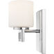 Privet LED 6.75 inch Chrome Wall Sconce Wall Light