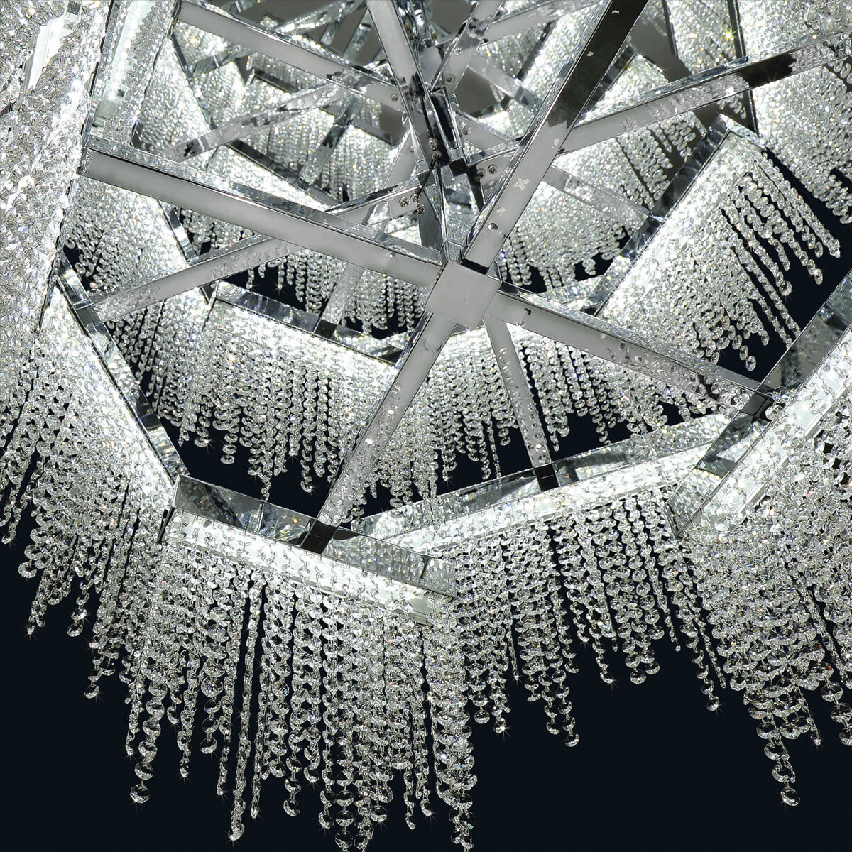 Rossi LED 28.5 inch Chrome Chandelier Ceiling Light