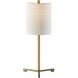 Maddox 27 inch 100.00 watt Natural Wood / Antique Brass Table Lamp Portable Light