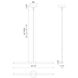Akari LED 35.5 inch Black Linear Pendant Ceiling Light