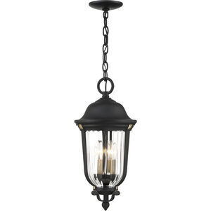 Peale Street 3 Light 10 inch Sand Coal And Vermeil Gold Outdoor Hanging Light, Great Outdoors