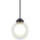 Solaris 1 Light 5.88 inch Matte Black Pendant Ceiling Light