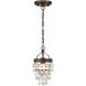 Calypso 1 Light 7.25 inch Vibrant Bronze Chandelier Ceiling Light