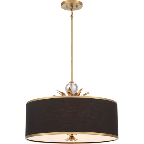 Caprio 4 Light 23.63 inch Natural Brushed Brass Pendant Ceiling Light