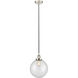 Edison Beacon 1 Light 10 inch Polished Nickel Mini Pendant Ceiling Light
