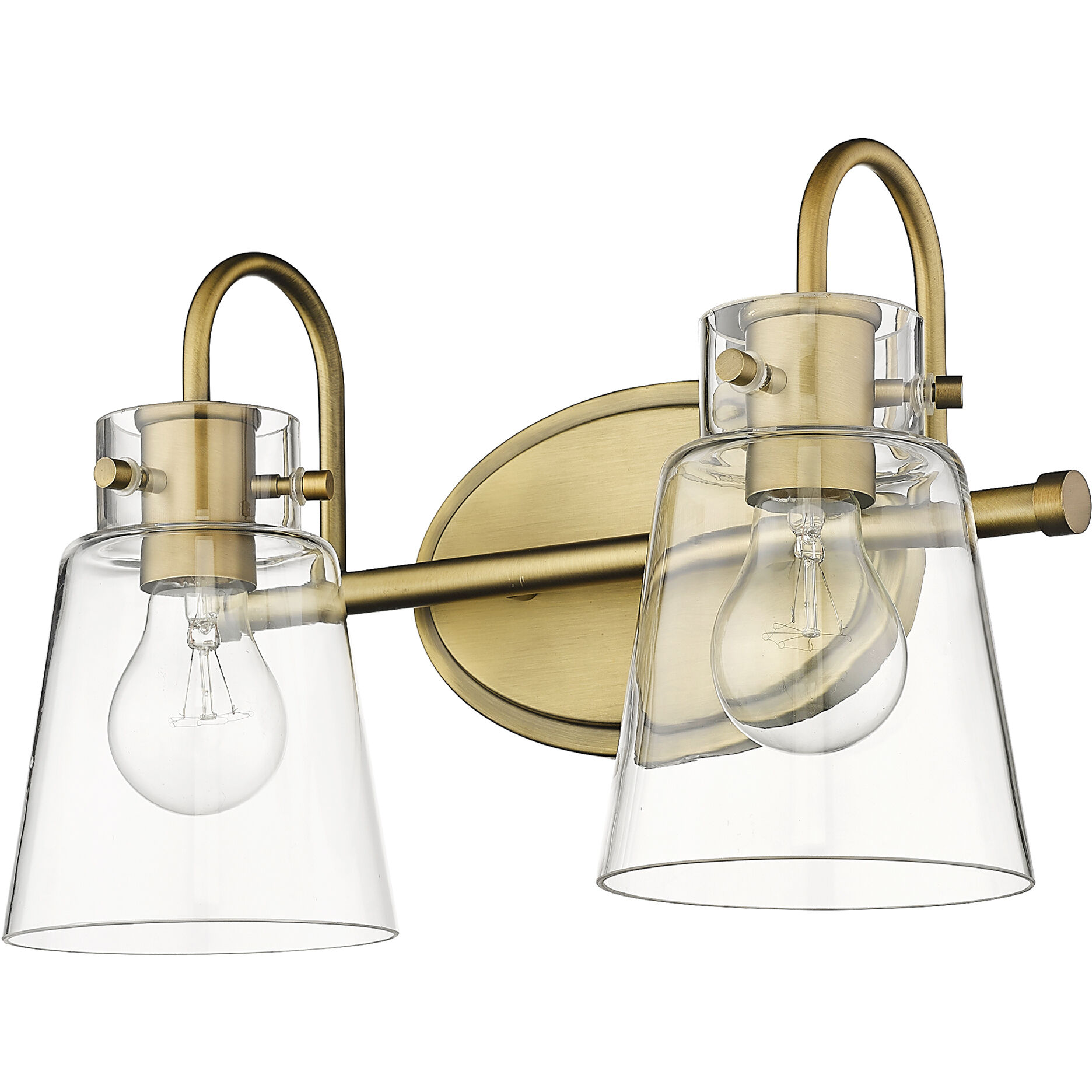 Bristow 2 Light 15 inch Antique Brass Vanity Light Wall Light