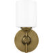 Aria 1 Light 5 inch Weathered Brass Wall Sconce Wall Light