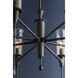 Chisel 8 Light 31.75 inch Black Iron Chandelier Ceiling Light