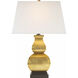 Chapman & Myers Fang Gourd 27 inch 150 watt Antique-Burnished Brass Table Lamp Portable Light in Linen