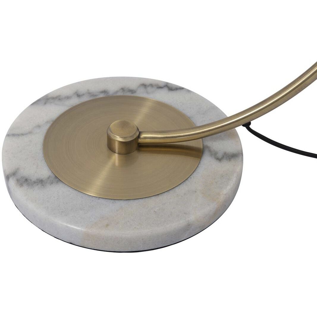 Luna Bella 60 inch 100.00 watt Weathered Brass and White Arc Floor Lamp Portable Light