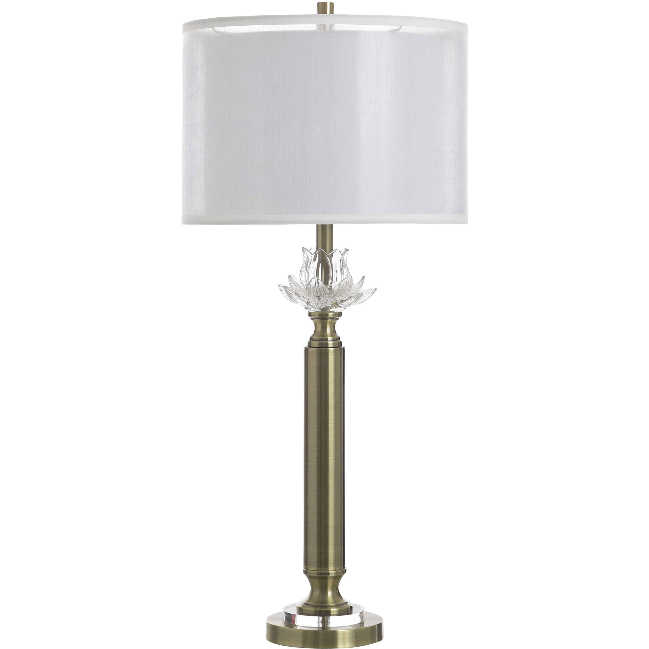 Coralie 34.38 inch 100 watt Hayla Gold and White Table Lamp Portable Light