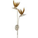 Paradiso 2 Light 16.5 inch Contemporary Silver Leaf and Gold Leaf Wall Sconce Wall Light, Right