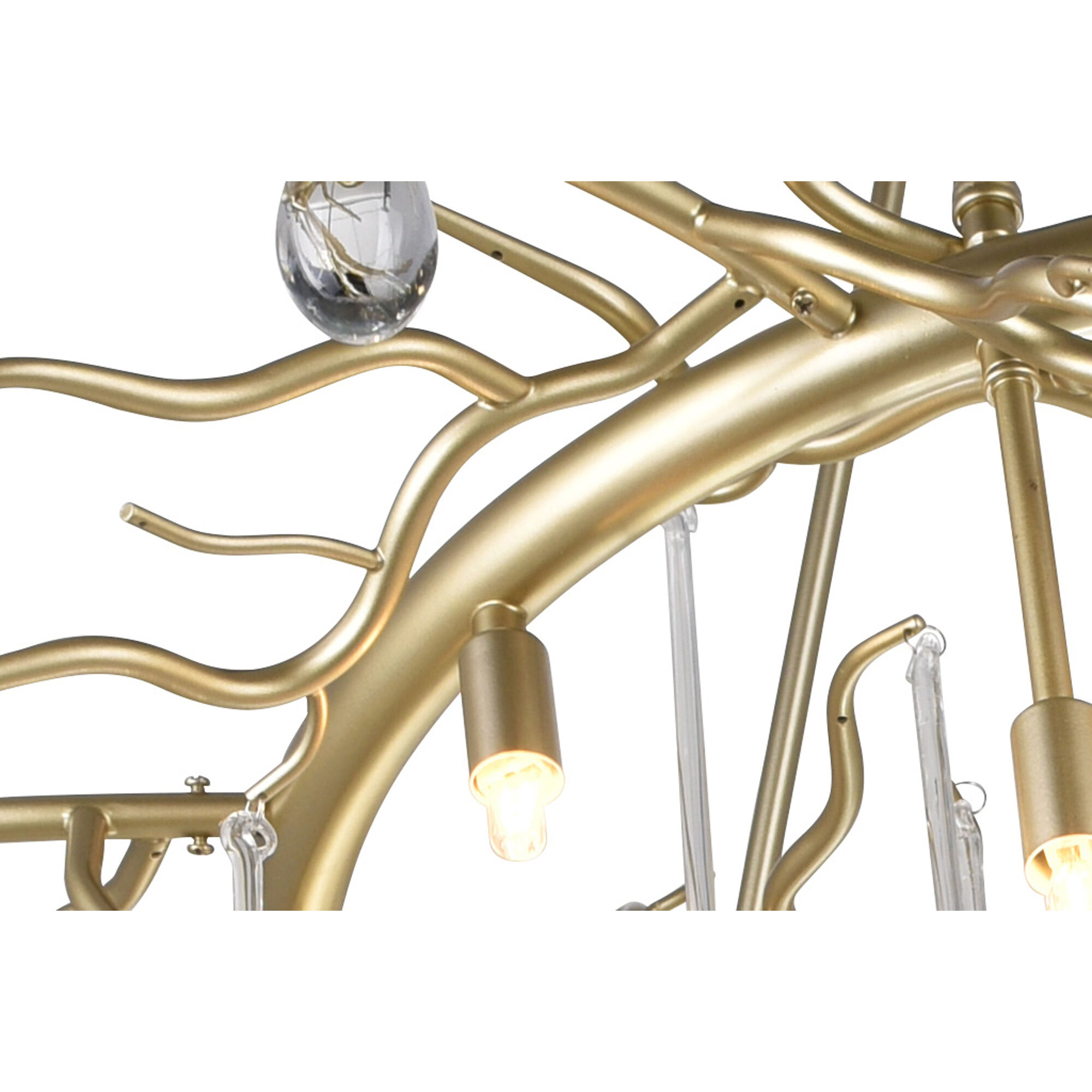Anita 12 Light 43 inch Gold Leaf Down Chandelier Ceiling Light