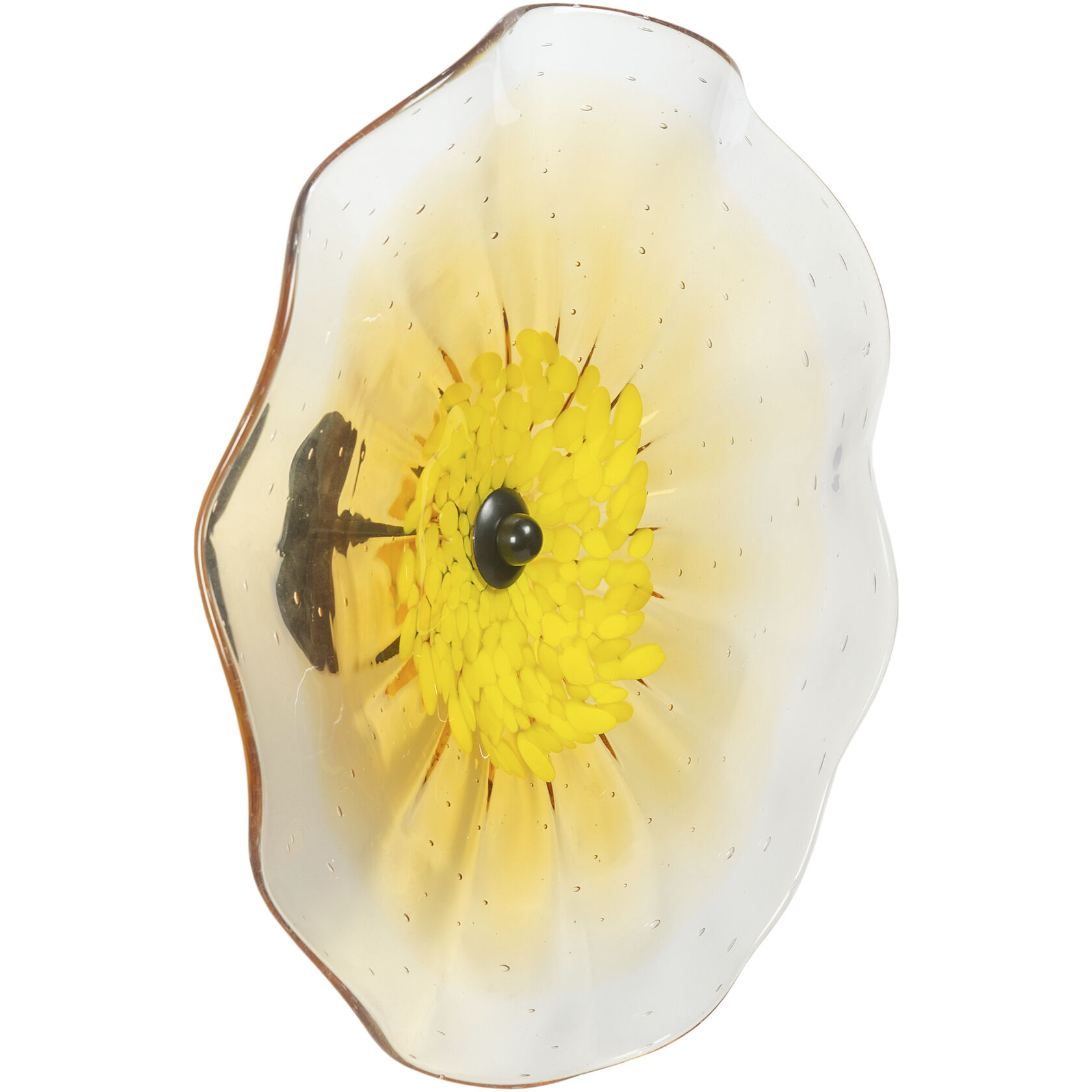 Ribera Yellow Art Glass Wall Decor