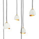 Lisa McDennon Nula 12 Light 18.5 inch Shell White with Gold Leaf Indoor Chandelier Ceiling Light