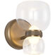 Sutton 5.38 inch Vintage Brass and Clear Glass Bath Vanity Light Wall Light