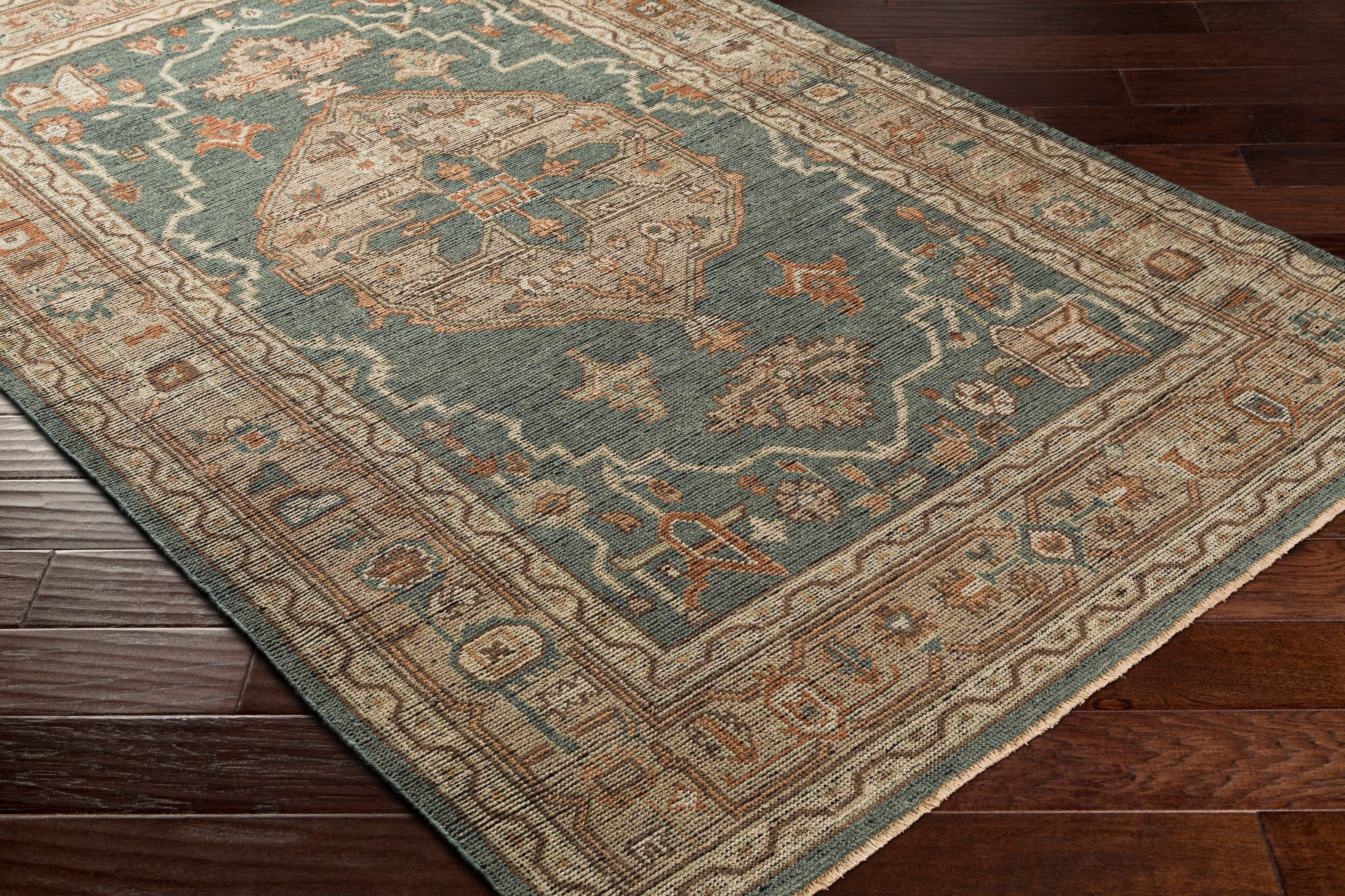 Reign 120 X 96 inch Dark Green Rug in 8 x 10, Rectangle