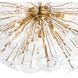 Poppy 5 Light 35 inch Clear Flush Mount Ceiling Light, Semi Flush Mount