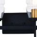 Warren LED 30 inch Matte Black and Brushed Brass Bathroom Light Wall Light in 4