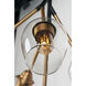 Savvy 5 Light 24 inch Antique Brass/Black Single Pendant Ceiling Light