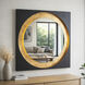 Floating 31.5 X 31.5 inch Gold Leaf and Black LED Mirror