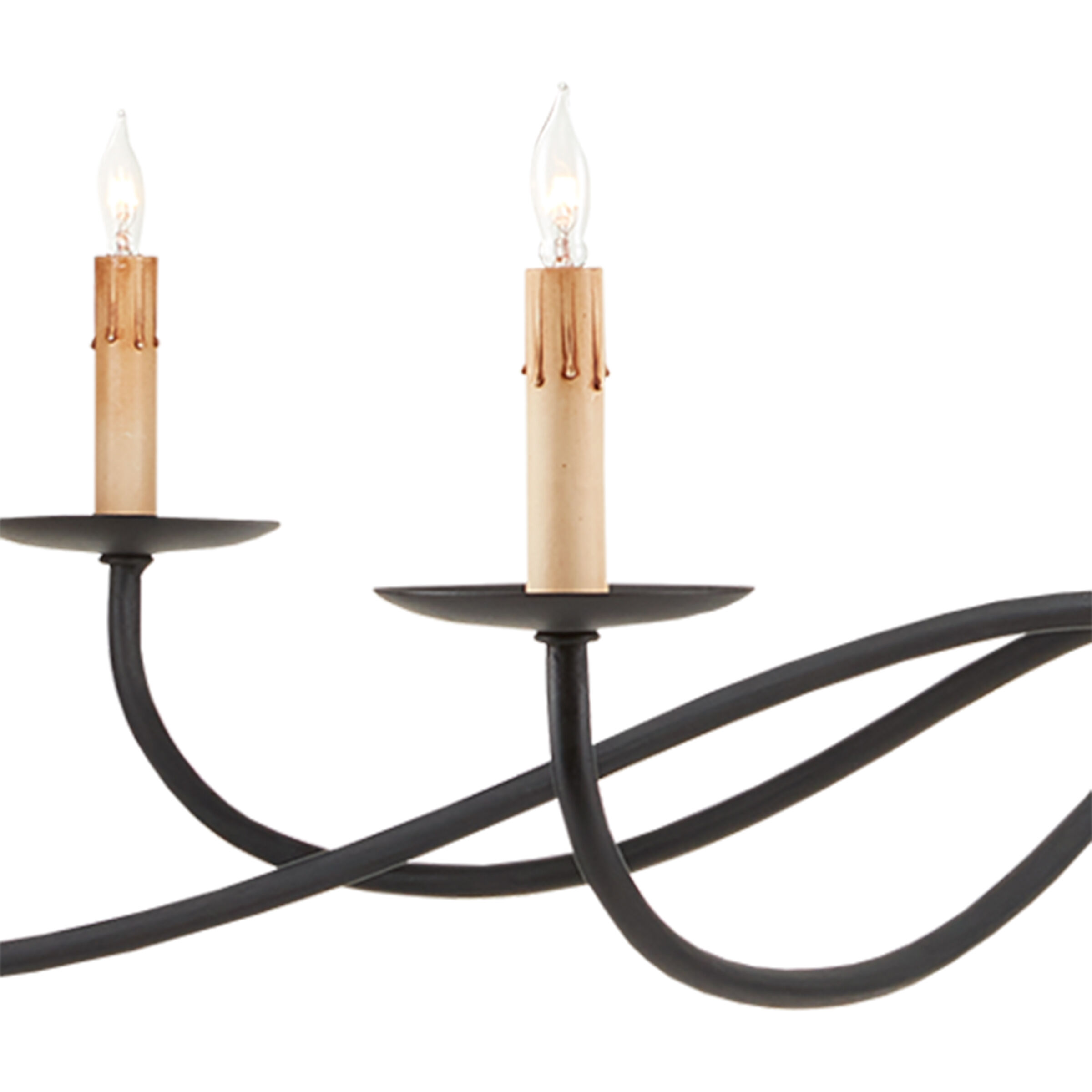 Saxon 6 Light 63 inch Zanzibar Black Chandelier Ceiling Light