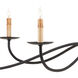 Saxon 6 Light 63 inch Zanzibar Black Chandelier Ceiling Light