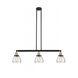 Franklin Restoration Fulton LED 39 inch Black Antique Brass Island Light Ceiling Light in Clear Glass, Franklin Restoration