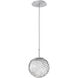 Gaia LED 20 inch Classic Silver Pendant Ceiling Light in Clear, 2700K LED, Medium