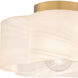 Lilly 1 Light 14 inch Brushed Weathered Brass Semi-Flush Mount Ceiling Light, Medium