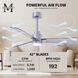 Atlas Alessandra-LK 42 inch Brushed Nickel Indoor/Outdoor Ceiling Fan
