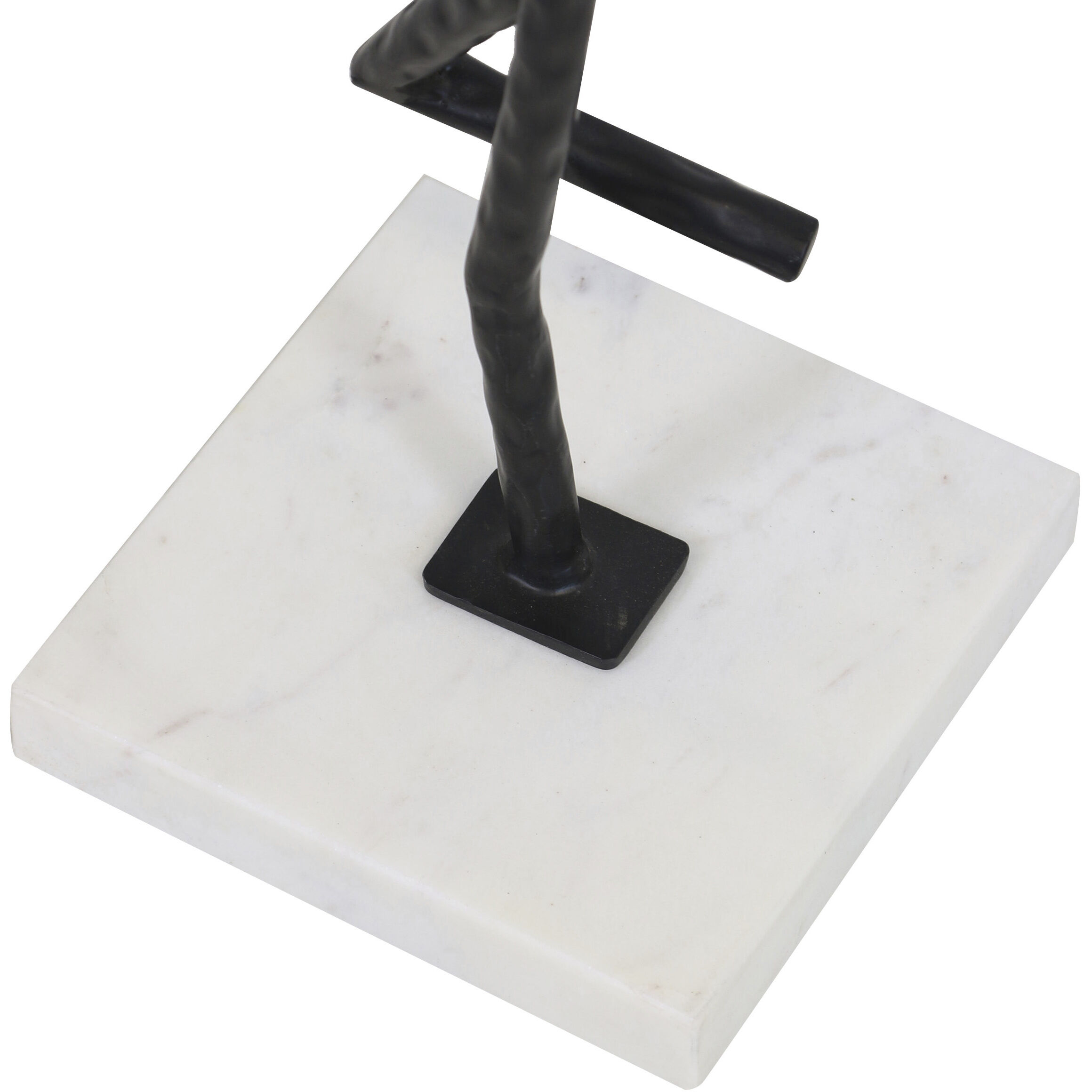 Lineform 24 X 11 inch White and Black Accent Table