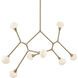 Cassius 8 Light 32 inch Champagne Bronze Chandelier Ceiling Light, Convertible