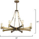 Manchester 8 Light 36 inch Antique Brass Chandelier Ceiling Light