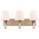 Ramsey 3 Light 23.25 inch Vibrant Gold Bathroom Vanity Light Wall Light