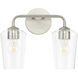 Celino 2 Light 14 inch Brushed Nickel Vanity Light Wall Light