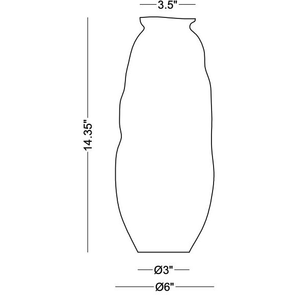 Maya 14.25 X 3 inch Vase, Small