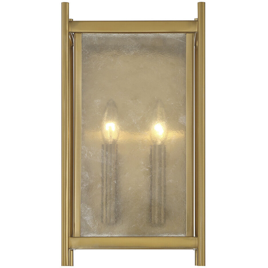 Jacobs 2 Light 9 inch Warm Brass Sconce Wall Light