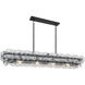 Loren 4 Light 54 inch Gunmetal Linear Pendant Ceiling Light