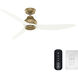 Eyla 52 inch Luxe Gold with Matte White Blades Outdoor Ceiling Fan