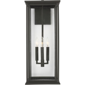 Audley 3 Light 9.75 inch Outdoor Wall Light
