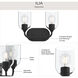 Ilia 2 Light 13.25 inch Matte Black Bath Vanity Wall Light