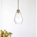 Gene 1 Light 7 inch Satin Gold Pendant Ceiling Light