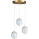 Peri LED 12 inch Aged Brass Multi Pendant Ceiling Light