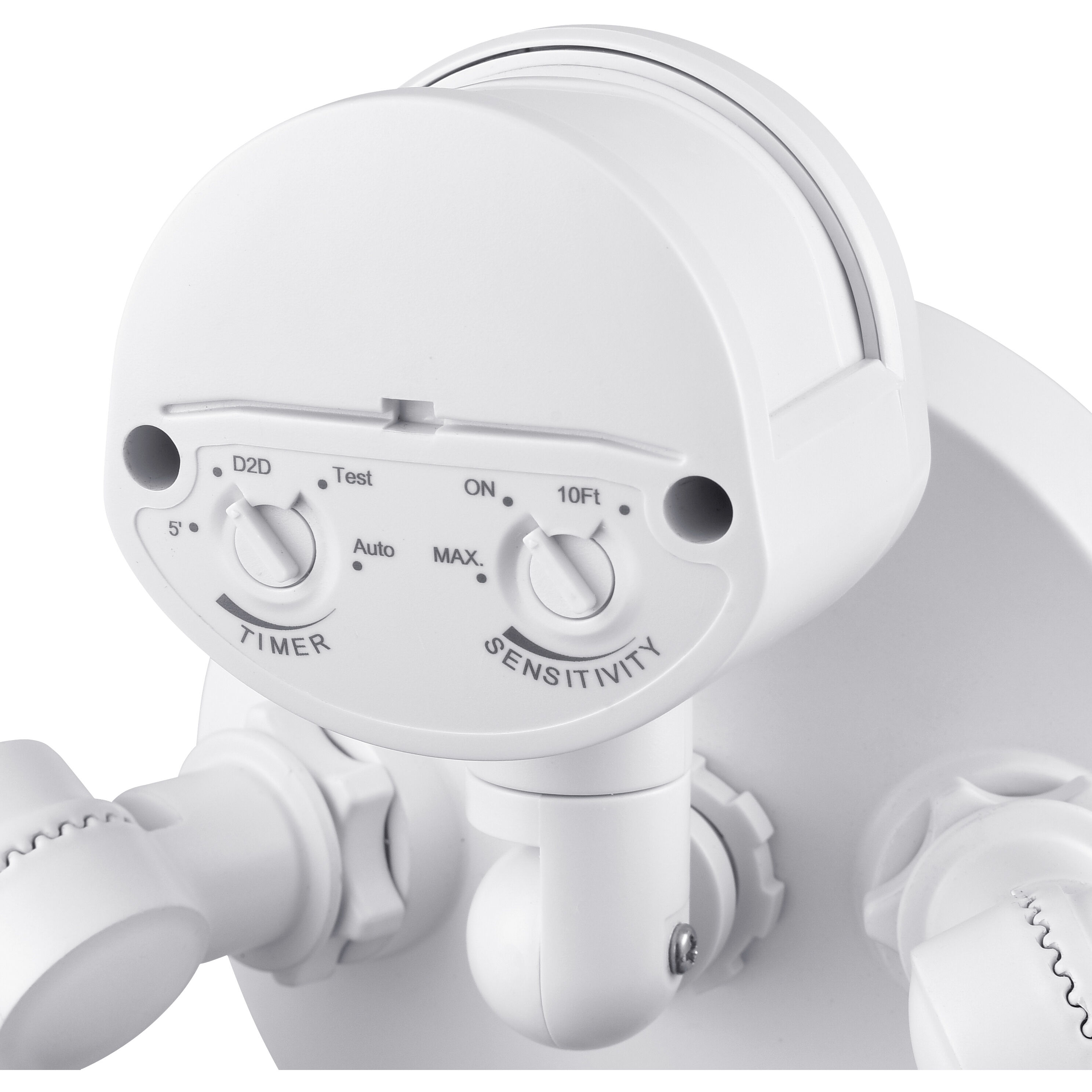 Twin Head Basic 2 Light 4.75 inch Matte White Outdoor Security Flood Light