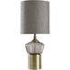 Gordon 30.5 inch 150 watt Gray and Brass Table Lamp Portable Light