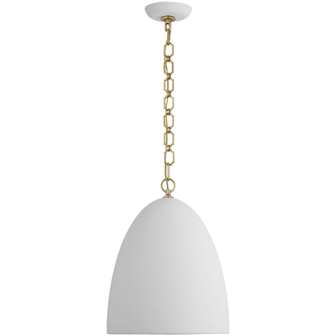 Suzanne Kasler Elliot LED 14 inch Matte White Dome Pendant Ceiling Light, Medium