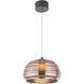 Haze LED 12.5 inch Black Pendant Ceiling Light in Espresso Copper
