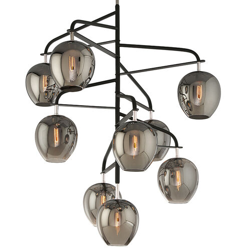 Odyssey 9 Light 47 inch Carbide Black and Polished Nickel Chandelier Ceiling Light